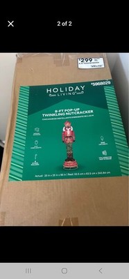 Holiday Living   8ft Pop-Up LED Christmas Nutcracker   Lowes #5968029   New!