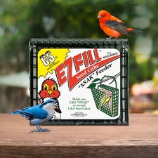 C  S Ez Fill Seed Cake Snak Feeder 8.75 Inch Green Hanging Wild Bird Feeder