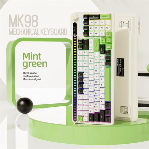 SMAILWOLF MK98 Mechanical Keyboard Bluetooth Wireless Tri-Mode Custom TFT Screen - Photo 13/14