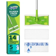 Swiffer Sweeper 2-in-1 Dry + Wet Floor Mopping and Sweeping Kit, 1 Kit