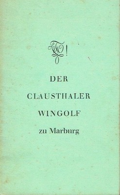Satzung des Clausthaler Wingolf Marburg 1962 Studentika Regeln Kneipbestimmungen