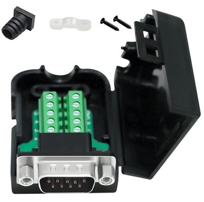 DB9 Breakout Connector DB-9 Male RS232 Serial Adapter Solderless Module Board