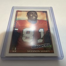 Topps 1991 Shannon Sharpe Rookie Base Set Football Card #563 Denver Broncos NFL