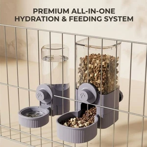 Suspension Automatique Animateur Distributeur d'eau Gravity Cage Food Bowl pour Chats Pet