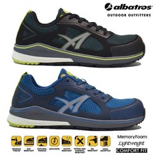 MENS MEMORY FOAM STEEL TOE CAP SAFETY WORK WALKING SHOES BOOTS TRAINERS NEW SIZE