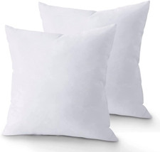 18 X 18 Throw Pillow Insert - Pack of 2 White, down Alternative Pillow Inserts f