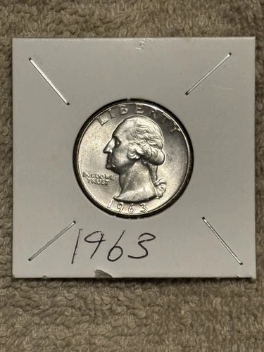 1963 Washington Business Strike Quarter; 90% Constitutional Silver