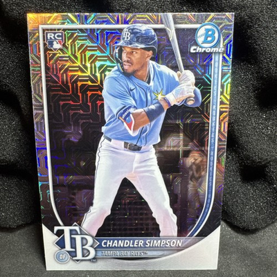#ad Chandler Simpson 2025 Bowman Chrome Rookie #18 Mega Box Mojo Rays $1.00