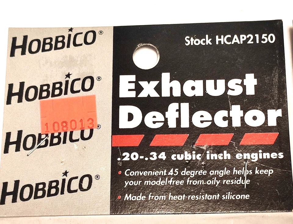 (QTY 3) Hobbico HCAP2150 Exhaust Deflector .20-.34 cu in Engines NOS 3 PACK - Image 2 of 3