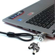 Notebook Lock and Security Cable PC/Laptop Two Keys 6.2 Foot Black only fit S...