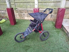 Out N About Nipper Sport Running Buggy Stroller Black/Red, Fixed Wheel