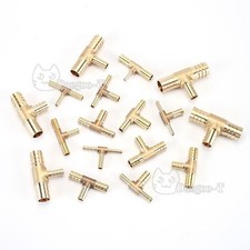 Three Way Brass T Joiner Tee 3 WAY Pipe Hosetail Reducer Connector Fitting Fuel