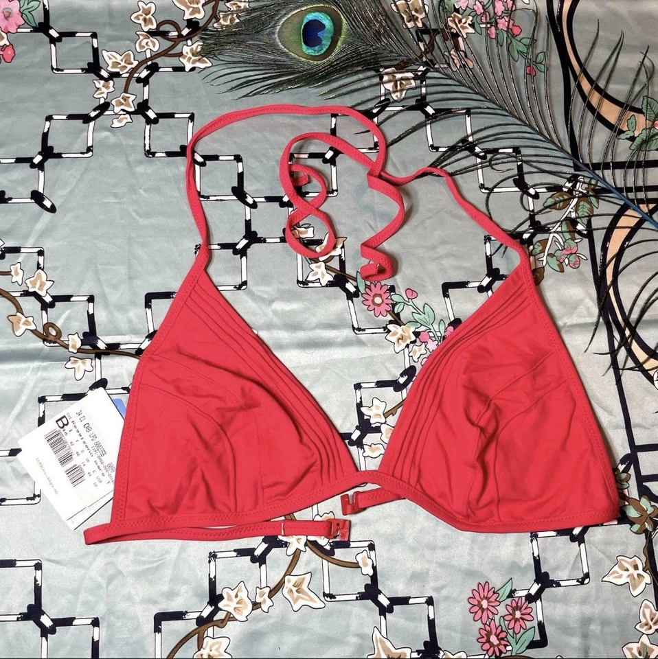 Nuevo con etiquetas Auténtico Top de Bikini La Perla Triángulo Rojo TALLA IT 46, US 10 Hecho en Italia Foto 2 de 4