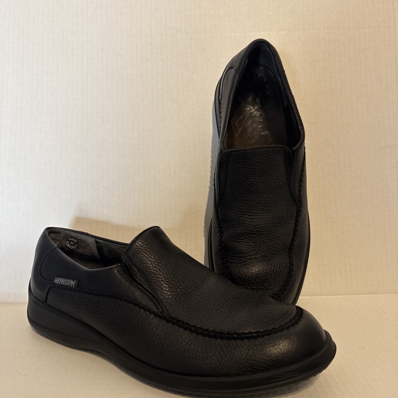 Mephisto Air Jet Loafers Mens US SZ 12 Black leather