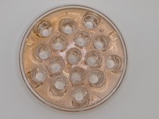 Vintage Pink Glass Flower Frog 16 Hole Large Floral Arranger Depression Glass