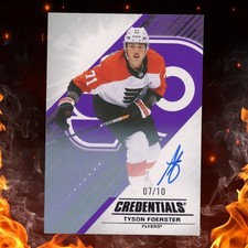 2024-25 Upper Deck Credentials TYSON FOERSTER Purple Auto /10 #91