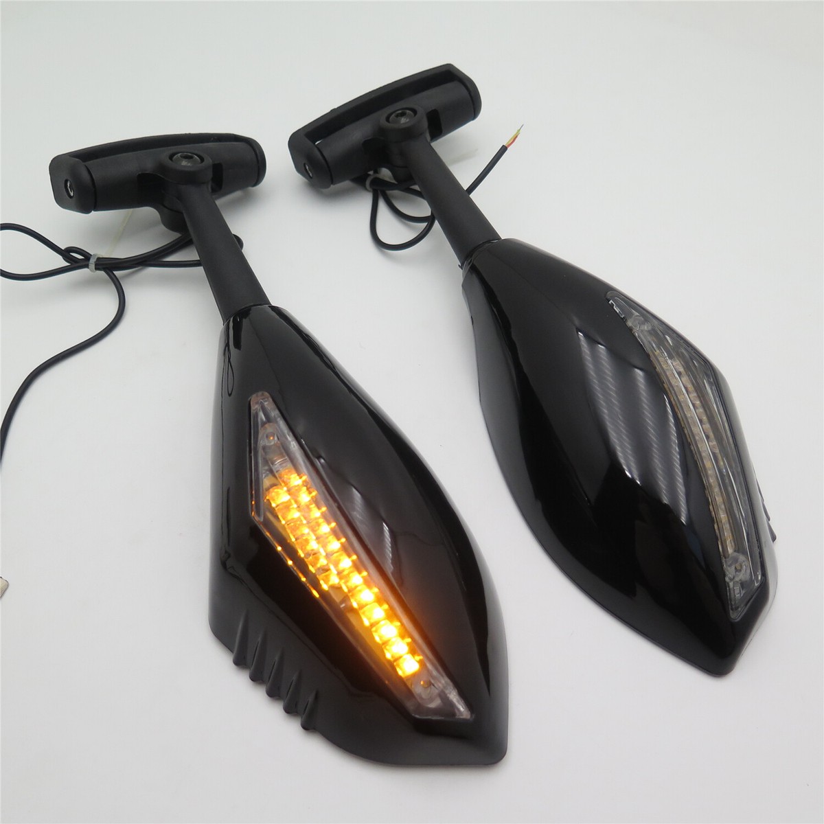LED Turn Signal Integrated Mirror for Suzuki Hayabusa Honda Yamaha