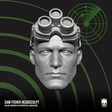 Sam Fisher v1 Splinter Cell testa personalizzata per action figure GI Joe