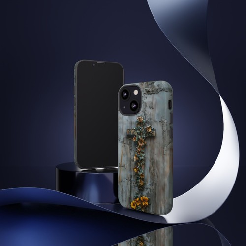 Cross Floral Vines Gray Phone Case for iPhone, Samsung Galaxy, Pixel - 第 106/240 張圖片