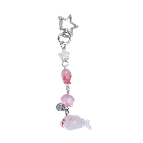 Fish Pendant Phone Strap Ocean Animal Keychain Colorful Beaded Strap Lanyard - Photo 3 sur 11