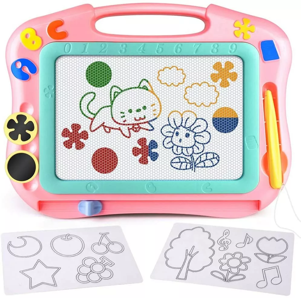 Playkidz 2 pack Color Doodler Magnetic Drawing Board Toy for Kids, Large  Doodle Board Writing Painting