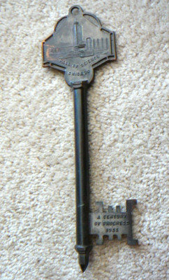 1933 Chicago World's Fair Large Key Travel & Transport Hall of