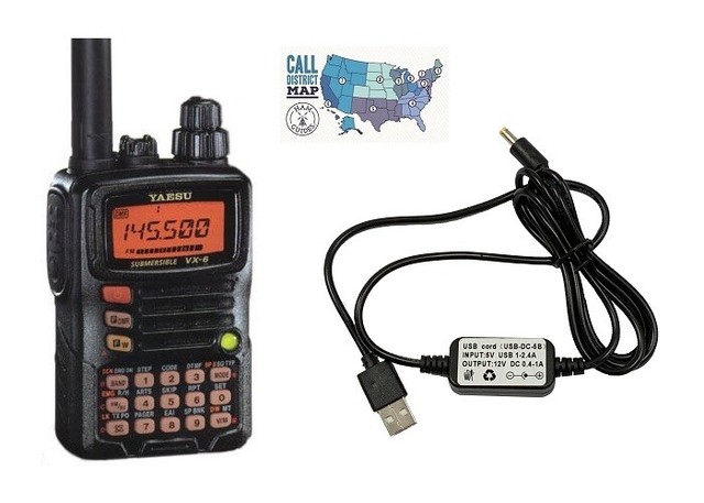 Yaesu Vx-6r Dual Band 5w FM HT Radio W/charger Manual & Comet Sbb2