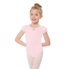 Girls Puffy Sleeve Leotard from Revolution Dancewear SELECT PINK or BLACK