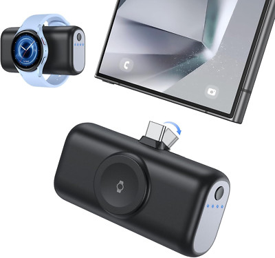 Mini Powerbank für Samsung 5000mAh 3in1 Klein Power Bank für Galaxy Watch Extern