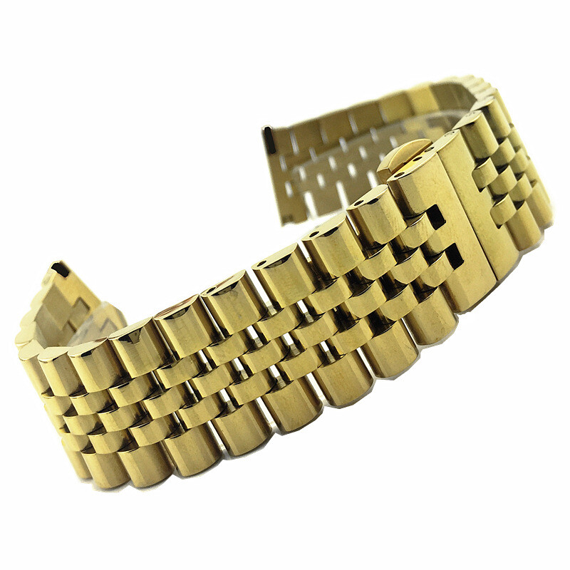 MiLTAT 19 Mm Schnellverschluss-Uhrenarmband Aus Edelstahl – Universell, Gerades Ende, Achat-Optik
