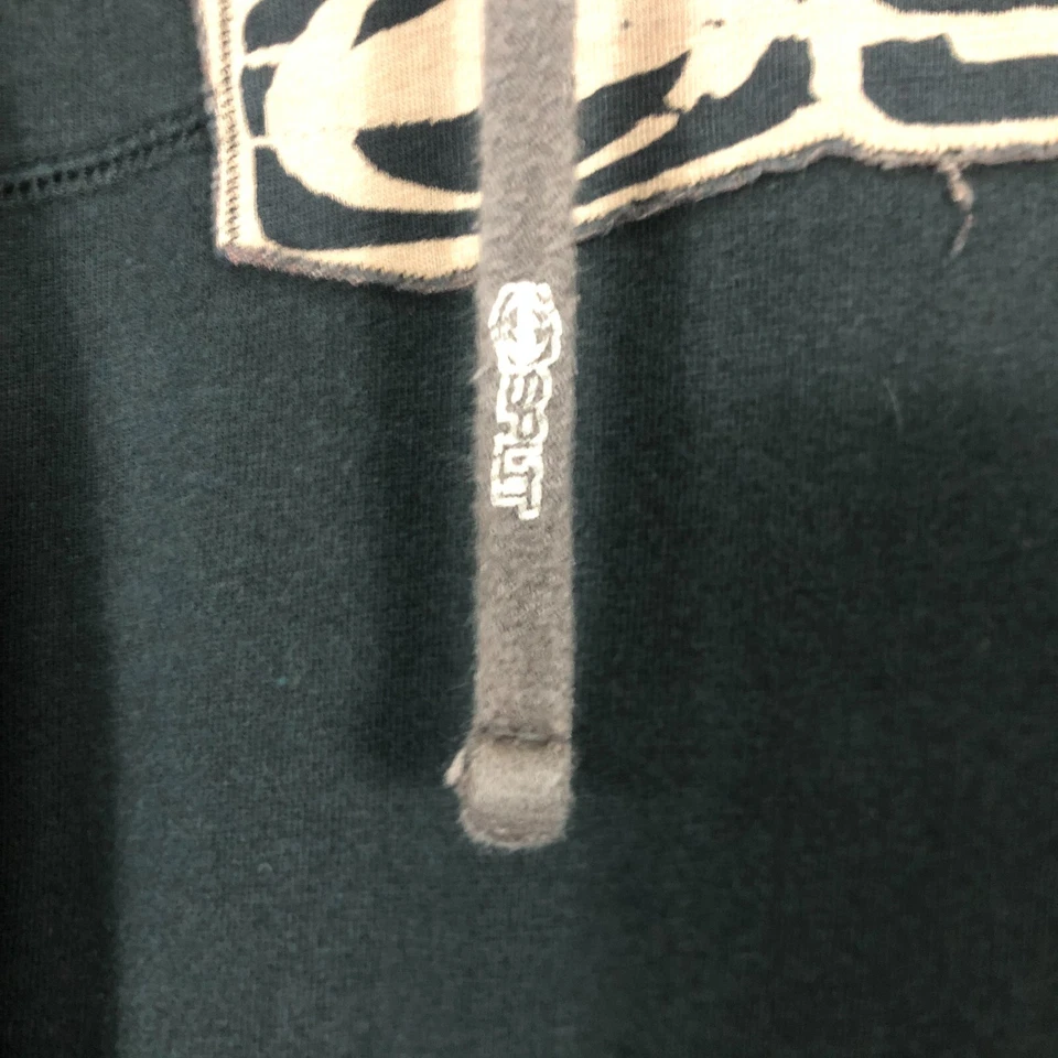 Pulôver masculino SPLIT com capuz XL preto vintage raro skate 1988 grunge Y2K retrô - Imagem 3 de 4