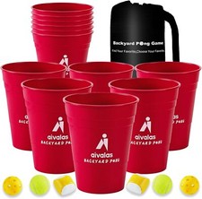 Giant Yard Pong Outdoor Games Set,Giant Yard Pong for Adults and Family with XL
