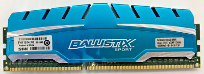 Crucial Ballistix Sport 8GB (1x8GB)DDR3 BLS8G3D169DS3.16FER PC3-12800 #R2564