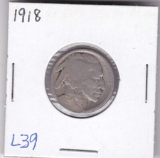 1918 Buffalo Nickel Acid Dated L39