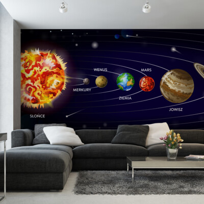 VLIES FOTOTAPETE Selbstklebend PLANETEN Asteroiden Meteoriten 3D Tapeten 4417