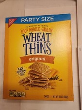 Wheat Thins Original Whole Grain Wheat Crackers, Party Size, 20 oz Box