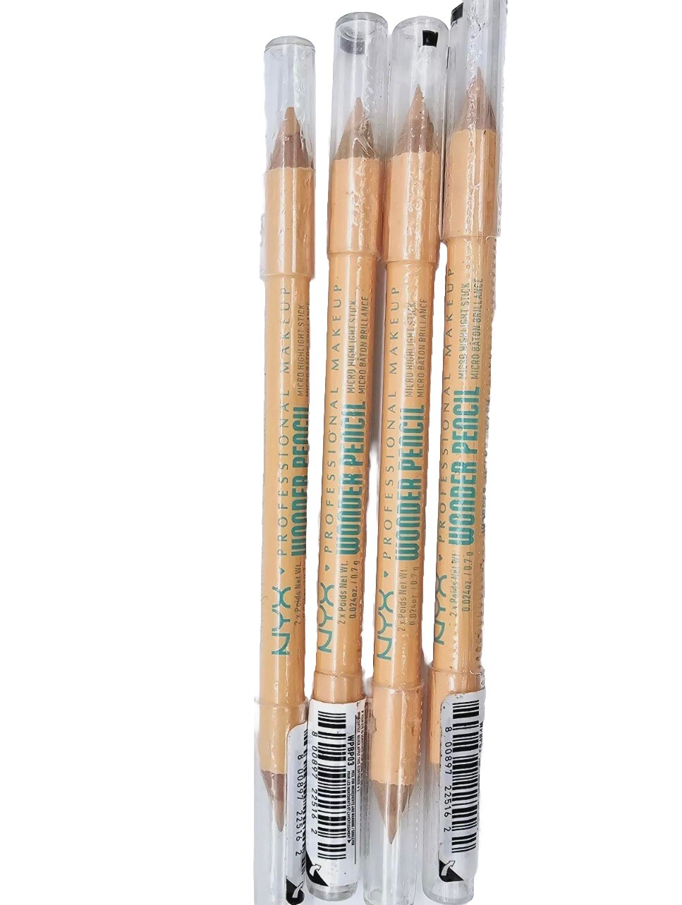 NYX Wonder Pencil Highlight & Conceal Duo #PBP03 Medium Peach-4pk