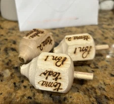 TOMA TODO PIRINOLA Wood MED Size Mexican Hand Made.  Set Of 3  GREAT QUALITY!