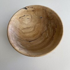 Spalted Maple Wood Handcrafted Bowl 7.25  Dan Moore