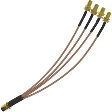 SMA to 4X SMA Male Female Y type Splitter Combiner jumper cable pigtail RG316