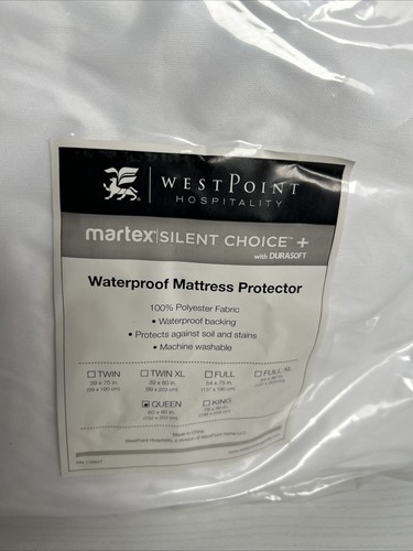 West Point Hospitality Martex Waterproof Mattress Protector Queen 60 x 80" - Picture 2 of 4