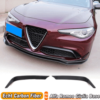 Passt für Alfa Romeo Giulia Carbon Canards Fins Front Fog Light Cover Splitter 