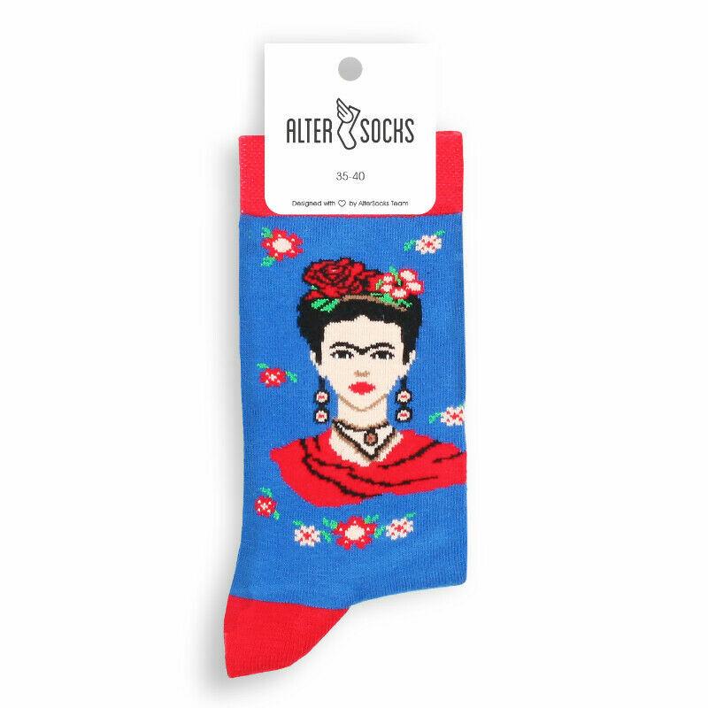 Calcetines Frida Kahlo para mujer l 1 par l Art Frida Kahlo regalo Navidad (con etiquetas)
