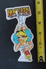 Hook-Ups Skateboards Alice Drunk Sexy Anime Girl OG HU3 Skateboarding STICKER