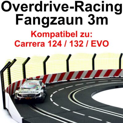 Fangzaun 3m für Carrera Digital 124 132 EVO Kurven Geraden Zaun Leitplanke Bande