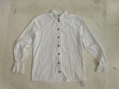Horst Basler chemise blanche folklorique allemande Oktoberfest S M