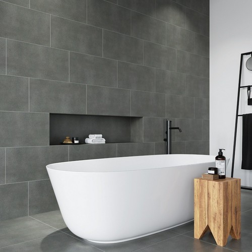Vinyl Self Adhesive Tiles Slate Grey Marble Wood Kitchen Bathroom Floor Tiles - Picture 41 of 44