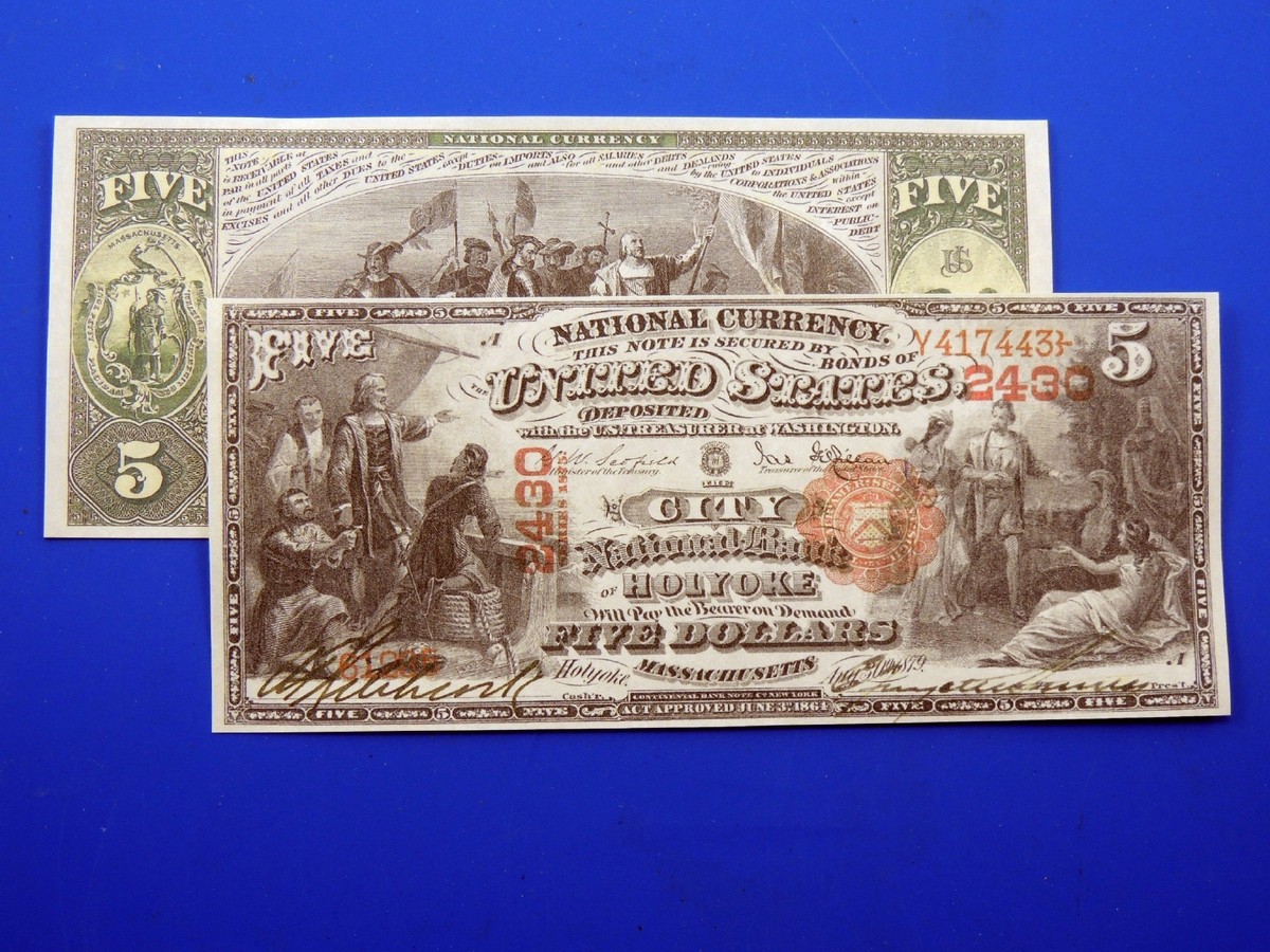 超希少】1875年のDollar Banknotes アメリカ製 鑑定書あり