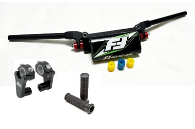Fasst Flexx 14 Quad Handlebars Green Rox 2'' Riser Grips Yamaha Raptor 660 700