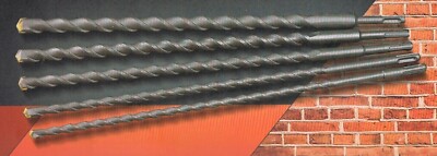 5 x SDS Plus Bohrer, Hammerbohrer 10, 12, 16, 18, 20 mm Gesamtlänge 450 mm PGBS2